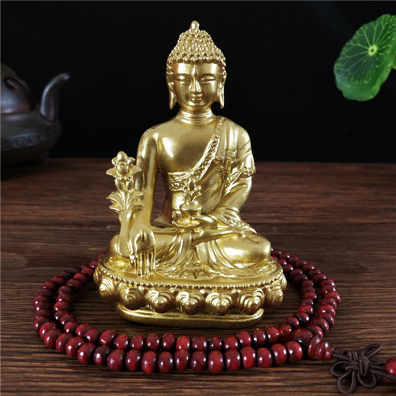 Home Office Feng Shui - Goldn 의학 부처님 동상 목걸이 장식