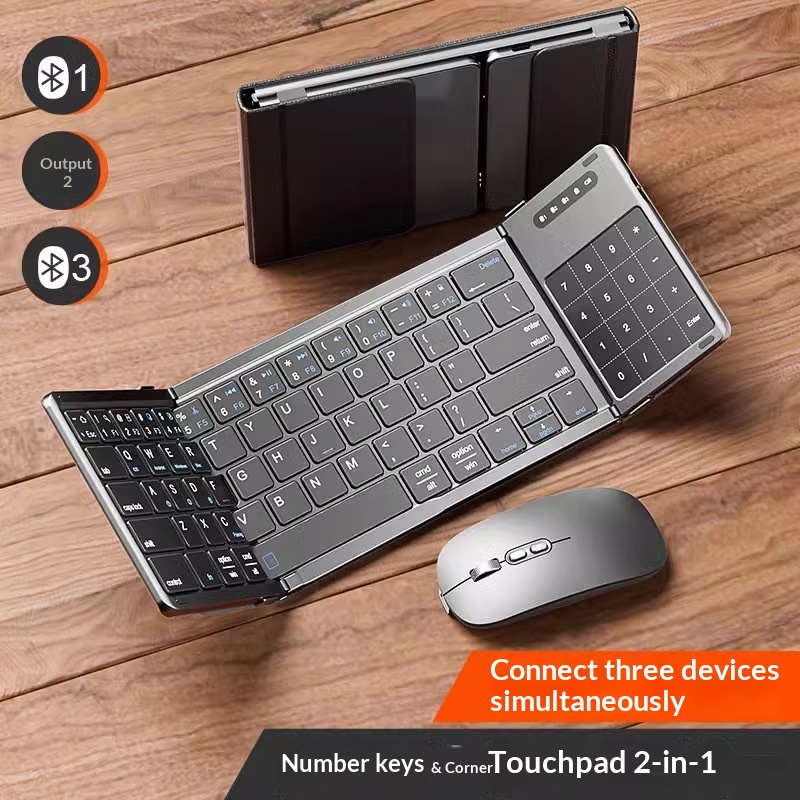 Home Office Laptop - Mengzu Tri Fold 무선 블루투스 키보드(숫자