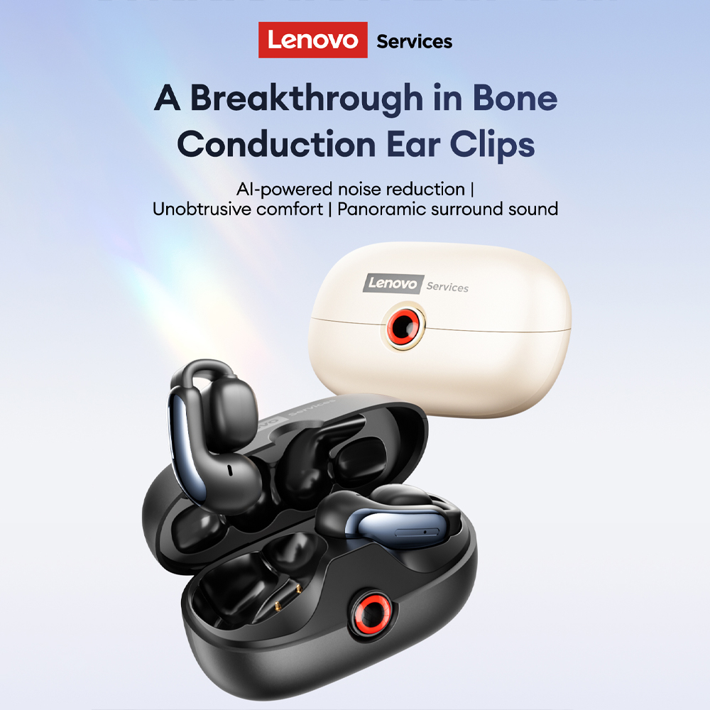 레노버 LES-108 골전도 TWS 이어 클립 이어폰  - Home Office Headset 리뷰 및 가격