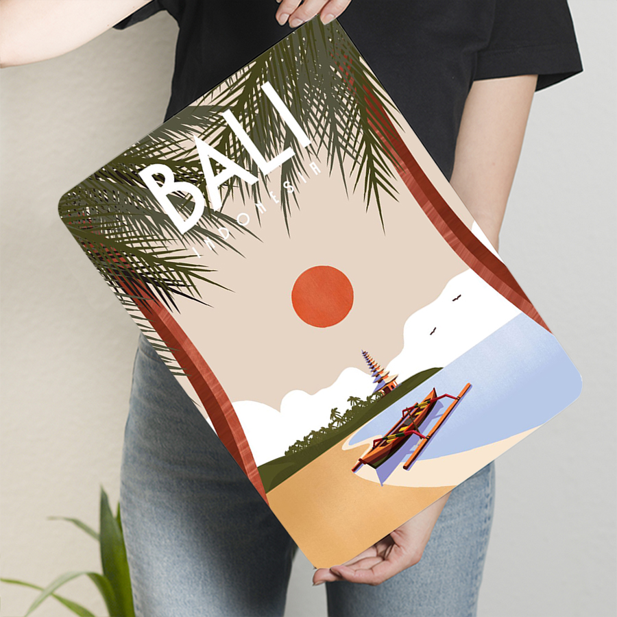 발리 인도네시아 풍경 금속 벽 예술 열대 야자수 해변  - Home Office Bali 리뷰 및 가격