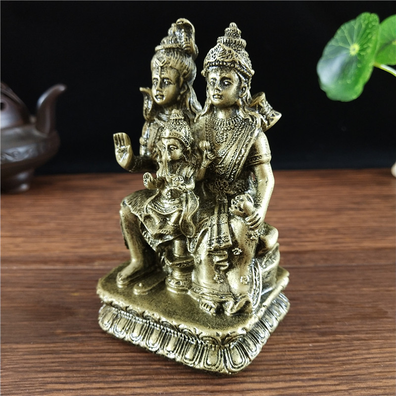 청동색 시바상 힌두교 가네샤 비슈누 불상 장식품 가정  - Home Office Feng Shui 리뷰 및 가격