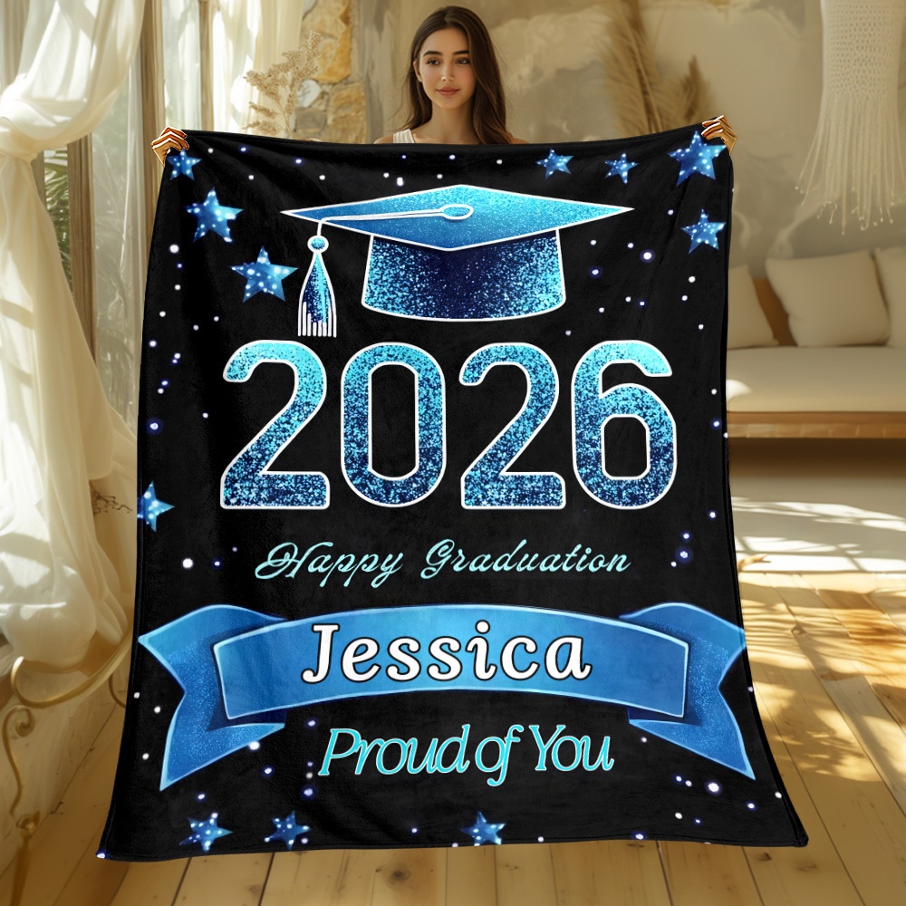 1개의 2026년 졸업 기념 담요, 이름이나 텍스트로  - Home Office Holidays 2026 리뷰 및 가격
