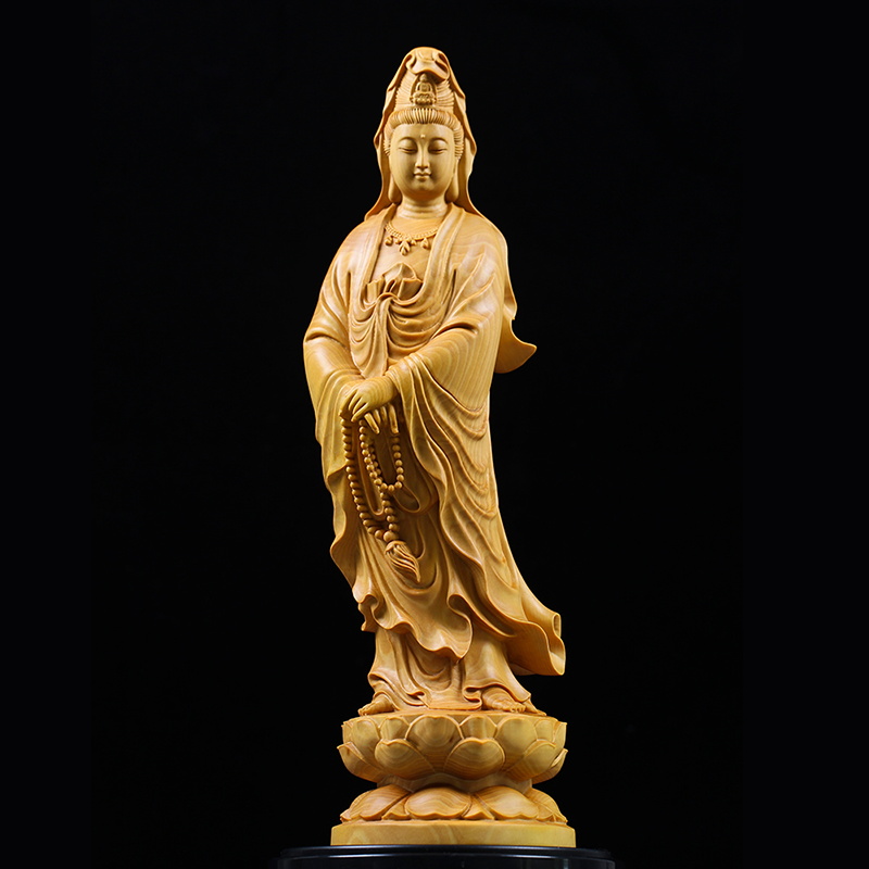 자연 사이프러스 Guanyin 부처님 장식 문자 동상, - Home Office Feng Shui 리뷰 및 가격