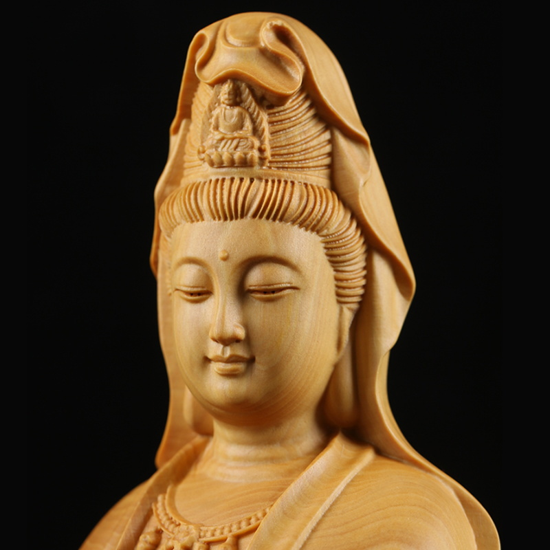 자연 사이프러스 Guanyin 부처님 장식 문자 동상, - Home Office Feng Shui 리뷰 및 가격