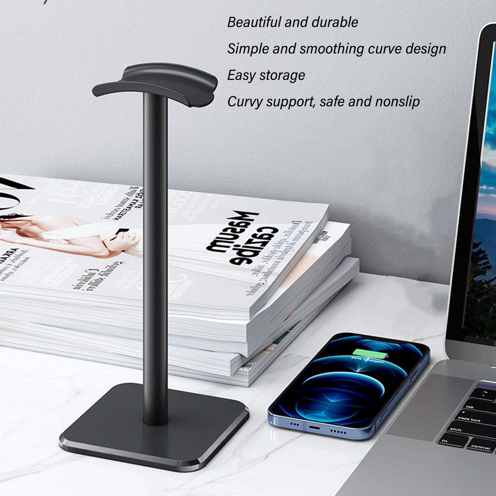 헤드폰 스탠드 둥근 모서리 미끄럼 방지 베이스 TPU  - Home Office Headset 리뷰 및 가격