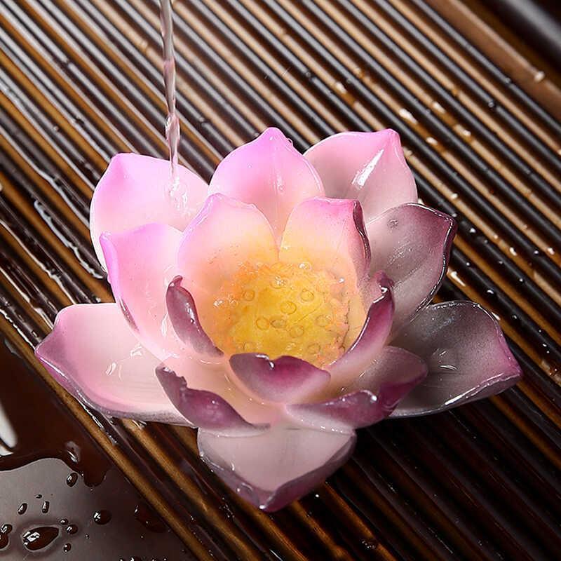 행운의 연꽃 색깔이 변하는 차 장식품 풍수 예술 장식품 - Home Office Feng Shui 리뷰 및 가격