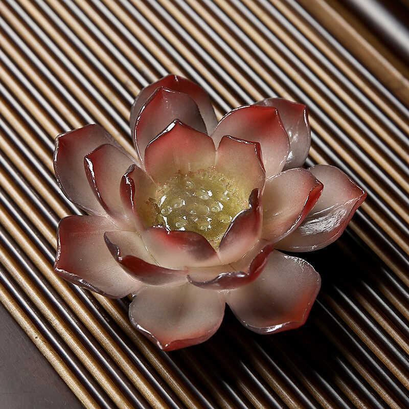 행운의 연꽃 색깔이 변하는 차 장식품 풍수 예술 장식품 - Home Office Feng Shui 리뷰 및 가격