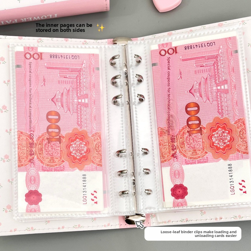 새로운 PU 가죽 돈 절약 바인더 A6 사이즈 귀여운  - Home Office Budget 리뷰 및 가격