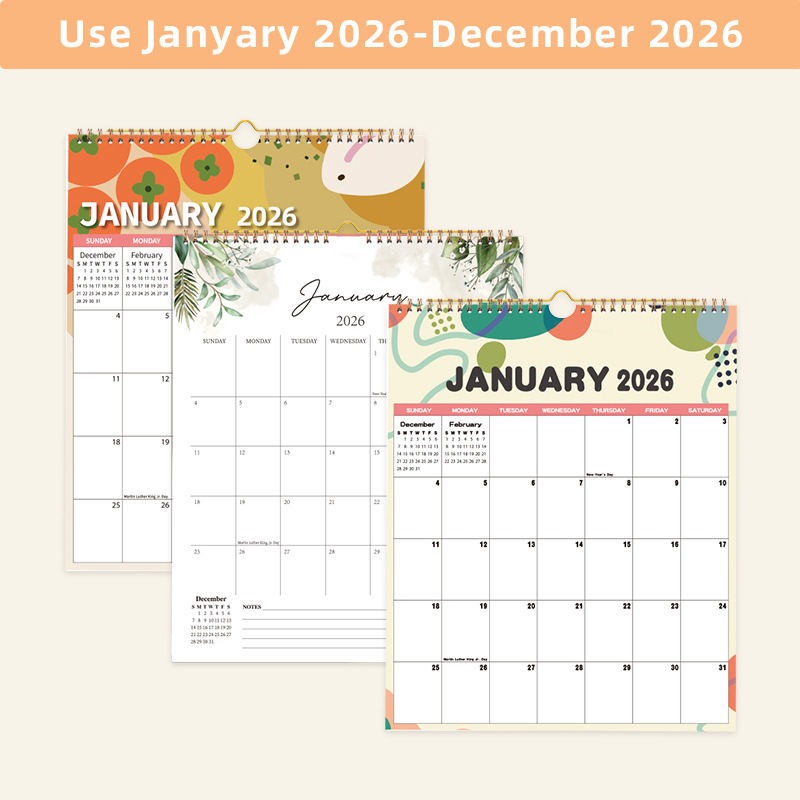 2026 유럽 미국 스타일 벽걸이 달력 코일로 뒤집을  - Home Office Holidays 2026 리뷰 및 가격