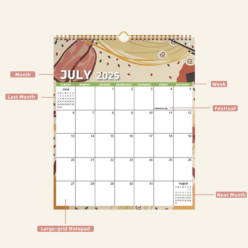 2026 유럽 미국 스타일 벽걸이 달력 코일로 뒤집을  - Home Office Holidays 2026 리뷰 및 가격