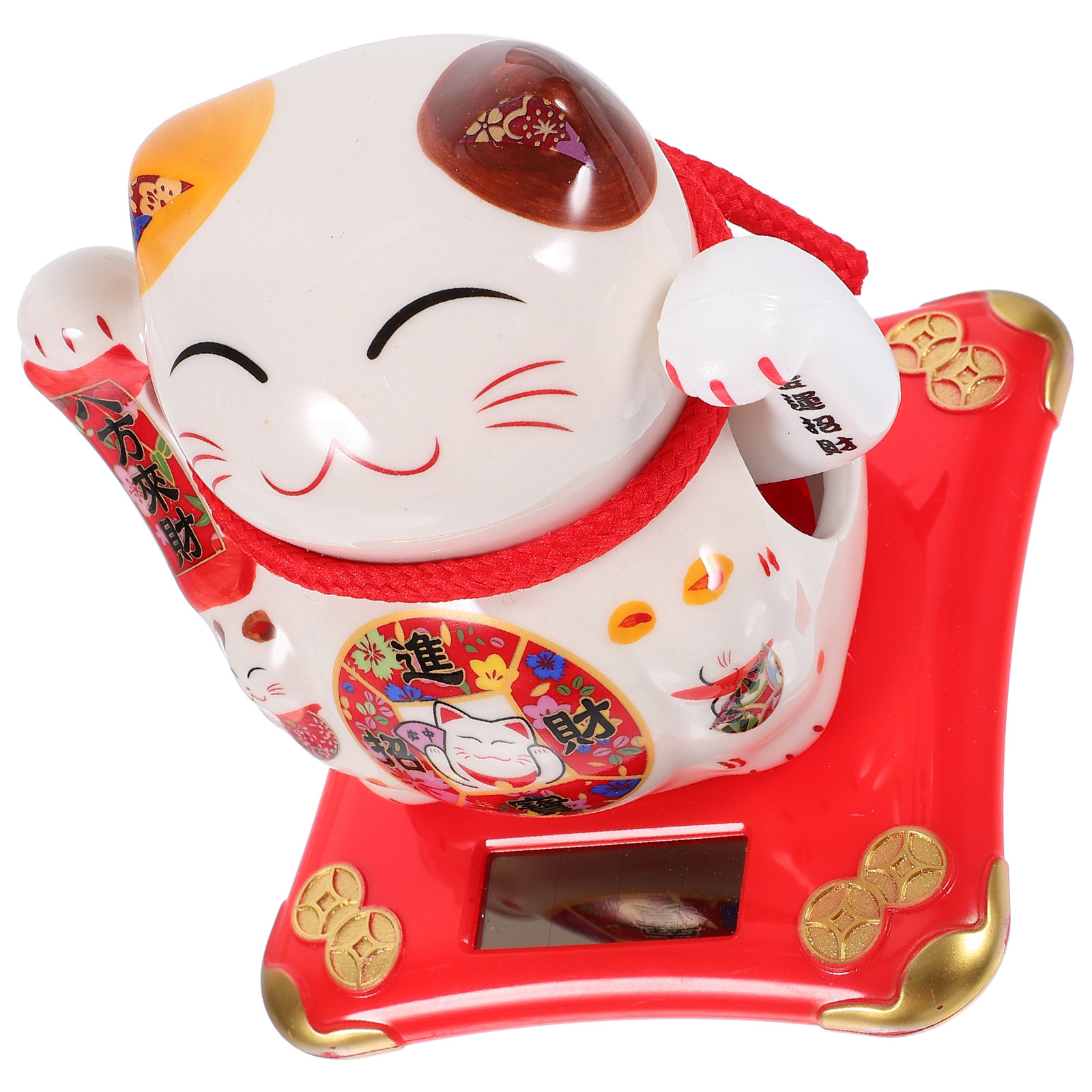 태양열로 작동하는 흔들리는 손을 가진 고양이 장식품,  - Home Office Feng Shui 리뷰 및 가격