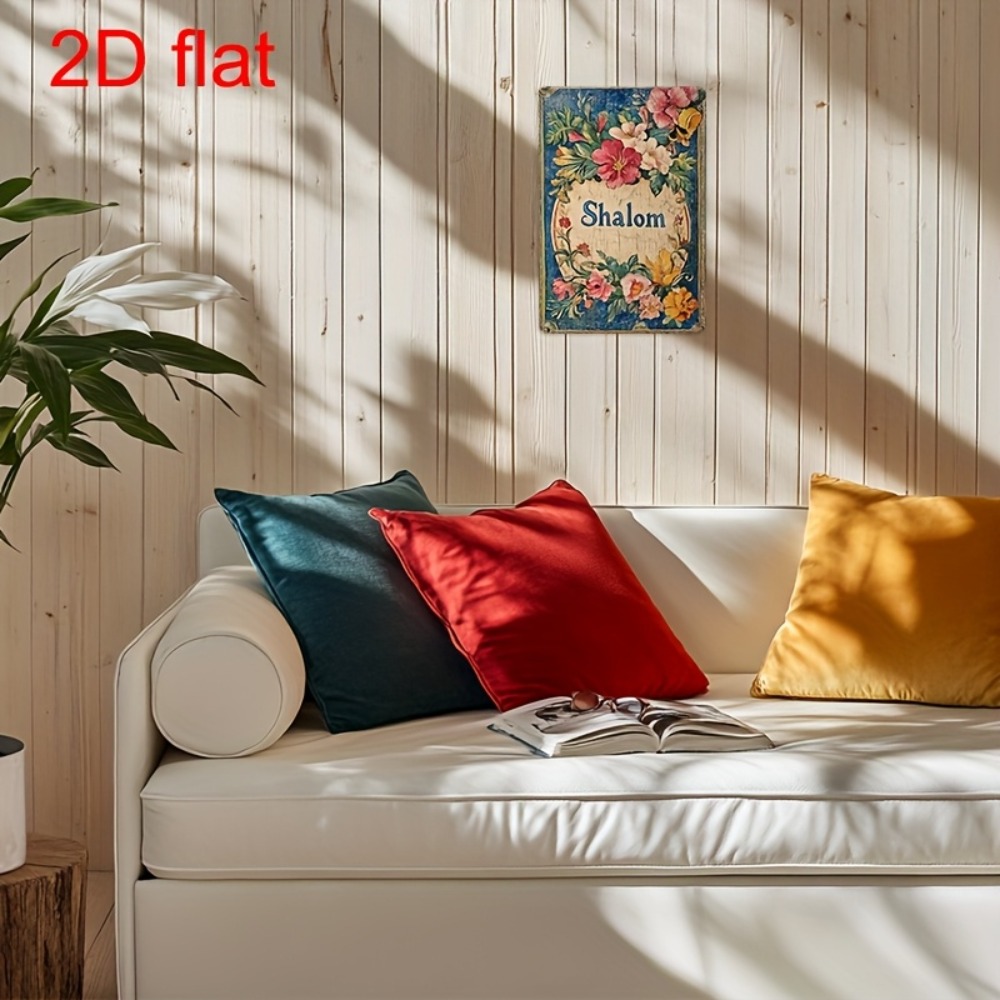 CIFBUY 빈티지 꽃무늬 샬롬 알루미늄 벽 예술 8x - Free Home Office 리뷰 및 가격
