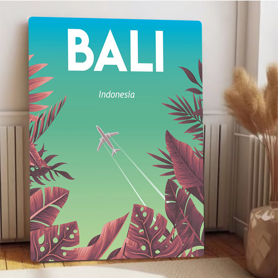 발리 인도네시아 풍경 금속 벽 예술 열대 야자수 잎 비 - Home Office Bali 리뷰 및 가격