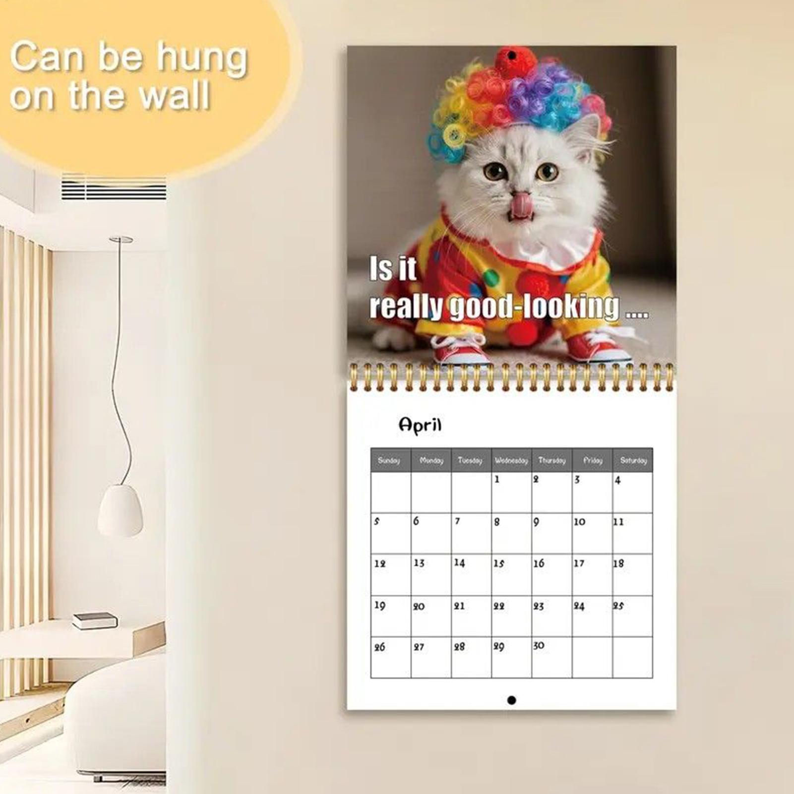 12개월 달력 2026년 벽걸이 고양이 달력 휴일, 크 - Home Office Holidays 2026 리뷰 및 가격