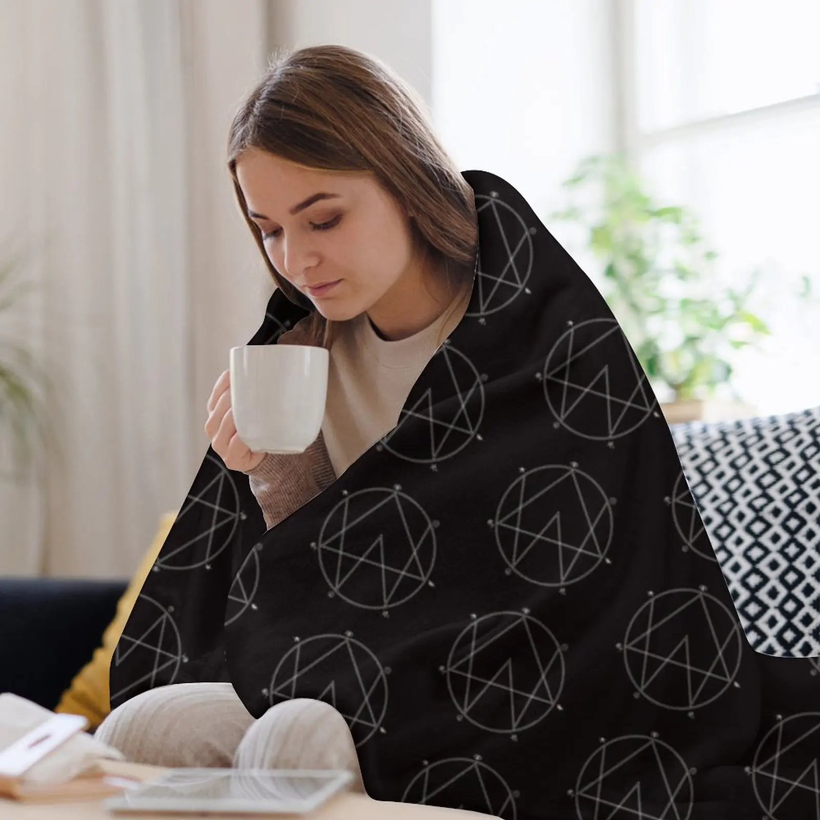앨리슨 원더랜드 로고 담요 사무실 소파 침대용 따뜻한  - Home Office Logo 리뷰 및 가격